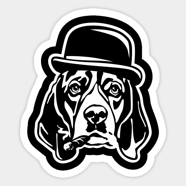 Beagle Mobster Sticker by Tuff Breeds